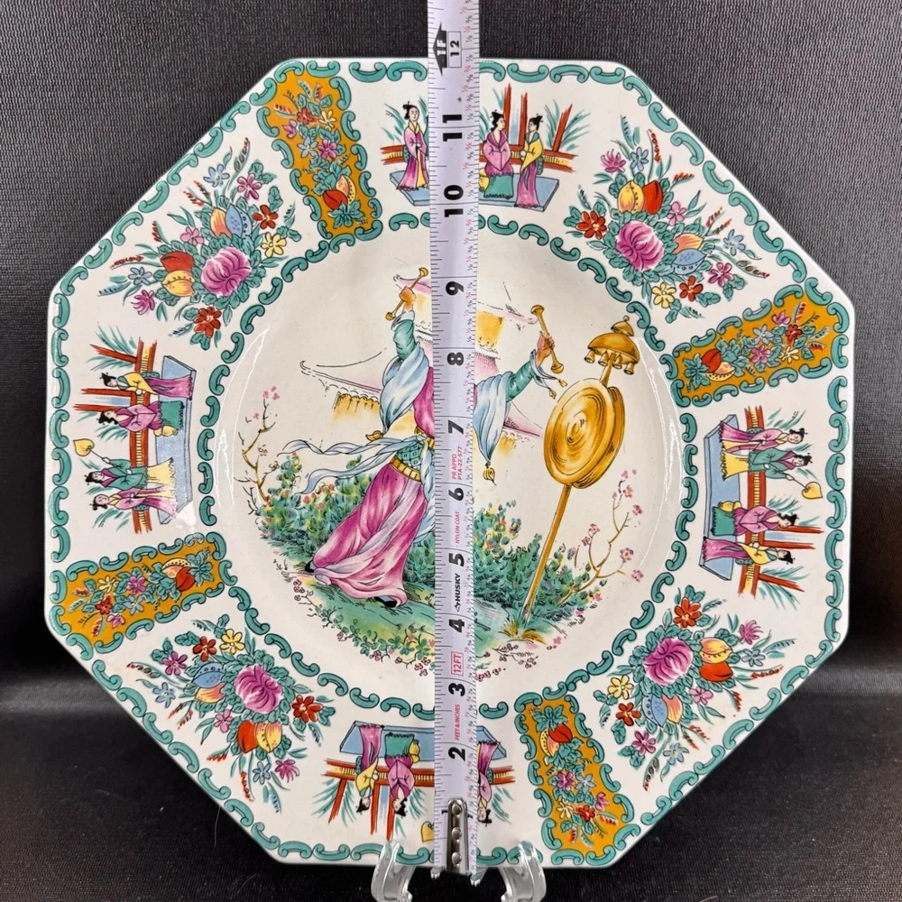 Vintage Ardalt Japanese Inspired Decorative Wall Plate 4602/a Made In Italy 12”